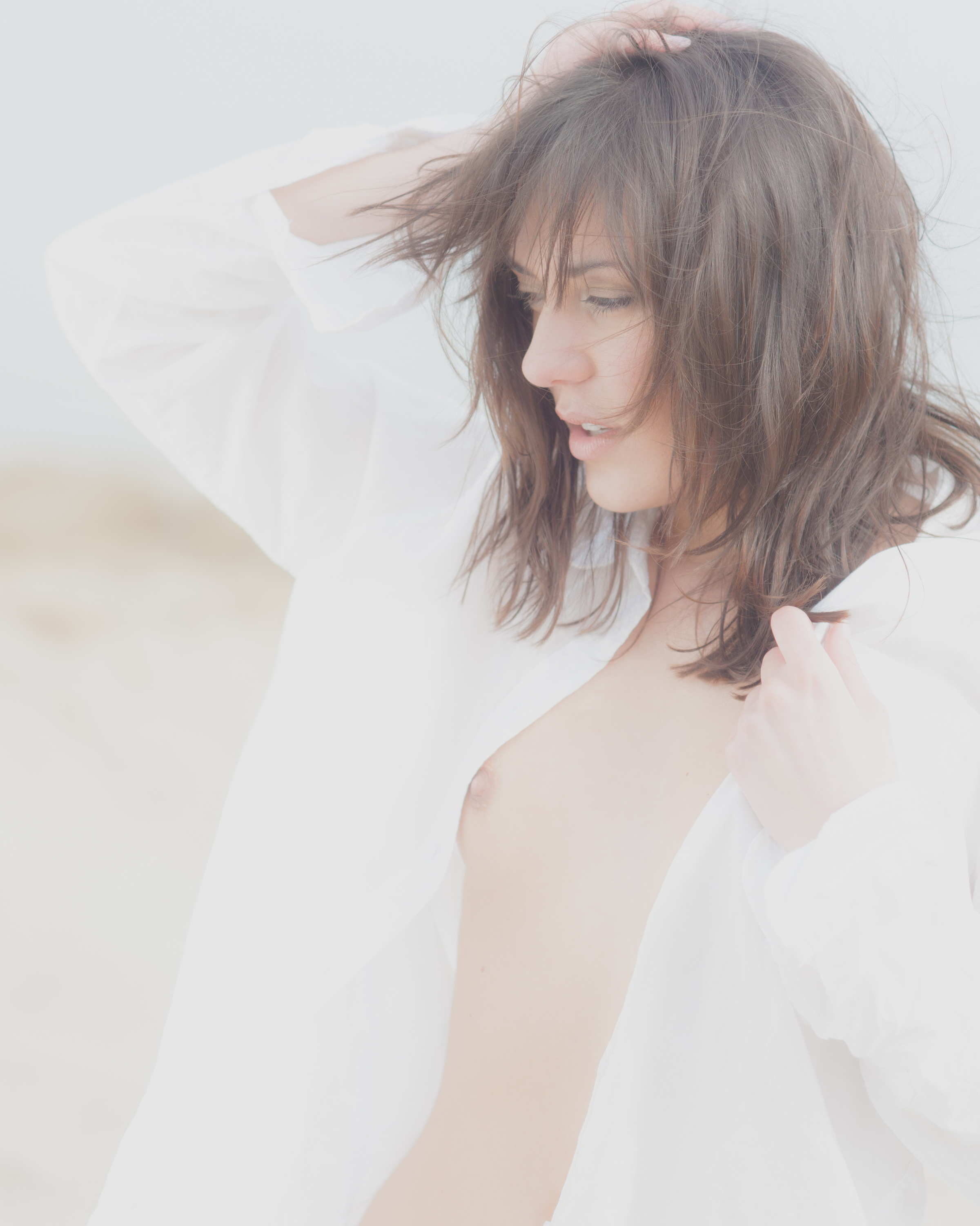 High-key strandportret